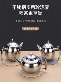 35 Dày Thép Không Gỉ Khách Sạn Trà Ấm Đun Nước Bếp Điện Từ Burning Nhà Uống Ấm Trà Vàng Hoa Ấm T
