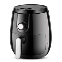 3.5 Liters Air Fryer Halogen Oven Rotisserie with Knob - Adjustable Temperature - Timer - Deep Oven Rapid Air Circulation System, Black - 1300W