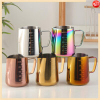 350 / 550ML Cốc cà phê bằng thép không gỉ chất lượng cao Cốc đo Espresso có cân Latte Sữa tạo bọt Bình đựng phụ kiện cà phê