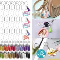 350 Chiếc Trống Móc Khóa Tròn Tốt Nhất Có Tua Rua Cho DIY Móc Khóa Và Dự Án Thủ Công