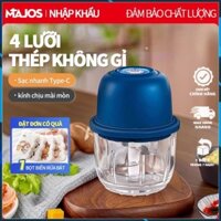 350ml Máy trộn thủ công Mini đa chức năng Bình thủy tinh Thiết bị tỏi băm nhỏ Máy ép tỏi điện Máy nghiền tỏi gia dụng