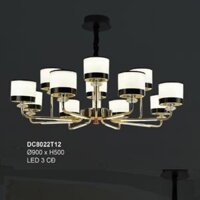 355-DC8022T12: Đèn chùm LED 12 tay - KT: Ø900mm x H500mm - Bóng đèn LED đổi 3 màu