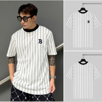 35Áo Phông The BadGood Baseman Kẻ Sọc T5heeu LOGO Trước Ngực CHất Liệu Cotton Định Lượng 250 gsm Siêu Thoáng Mát Hot Hit