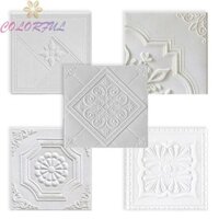 35cm 10 CÁI Giấy dán tường trần chống thấm nước Nhãn dán trang trí tường Xốp