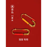 3.5cm Kích thước nhỏ Ghim an toàn mini cho bé Mặt dây chuyền An toàn cho trẻ em Cinnabar Ghim vàng ngoài trời