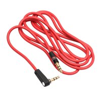 3.5mm AUX Stereo Audio Jack Cable Cord Wire for Skullcandy Hesh 2 Headphone Red [bonus]