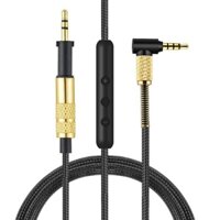 3.5mm đến 2.5mm 1.2M Âm Thanh Thay Thế Cáp Aux Từ Xa Cáp Mic Dây Dây Điều Khiển Âm Lượng Cho AKG K450 K430 K451 K452 K480 K490 K495 Q460