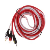 3.5MM Stereo Male To 2 Rca Female Y Cable Audio RCA Male Cable - 5Ft