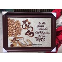 [35x50] Bộ nguyên liệu tranh gạo Tri ân
