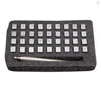 36 Chiếc Bảng Chữ Cái & Số Tem Bộ Da Dập Dụng Cụ Đấm Tem Có Tay Cầm Chống Trơn Trượt Dụng Cụ Đấm Thép Cho Leathercraft DIY Bảng Chữ Cái A-Z Số 0-9 3.5mm