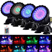 36 LED RGB Chìm Ao Spotlight Điều Khiển Từ Xa Cảnh Quan Sân Vườn Đèn Bãi Cỏ Ngoài Trời Dưới Nước Đài Phun Nước Bể Cá