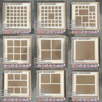36 Lưới Khung Ảnh Rỗng Lưới Sudoku Khung Ảnh Khung Làm Việc Ba Chiều Có Thể Treo Tường Bốn Lưới Khung Ảnh Dầu Pastel 11.