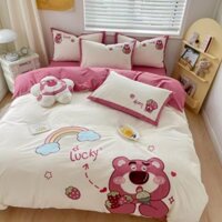 [36 màu] Bộ Chăn Ga Gối Cotton Disney [Đệm >15cm nhắn shop]