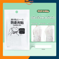 36 Miếng Băng Keo Dán Cố Định Quần Áo Fashion Tape Trong Suốt Dính Chống Hở Ngực Vai Váy Áo - Túi 36 Dán Fashion Tape