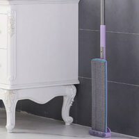 360° Flat Squeeze Mop Fiber Cleaning Free Hand Wet Dry Use Spin Washing for Home Floor Cleaner