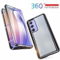 360° Ốp Điện Thoại Kính Cường Lực Hai Mặt Nắp Lật Nam Châm Cho Samsung Galaxy A54 A34 A14 5G SM-A546B Sumsung A 54 54A