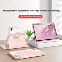 360° Ốp Lưng Acrylic Xoay Cho Samsung Galaxy Tab S9 FE Plus S9 + S8 Plus S7 FE 12.4 A9 8.7 2023 S6 Lite A8 10.5 Smart Stand Tablet Cover