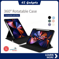 360° Ốp lưng iPad trong suốt xoay cho Air 4 / 5 & Pro 11, có giá đỡ bút chì & sạc không dây