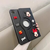 360° Ốp lưng máy tính bảng bằng da lật có thể xoay được với nhãn dán hoạt hình 3D cho iPad Mini 6 5 9.7 5th 6th Air 3 4 5 iPad 10.2 7 8 9 10th Gen iPad Pro 11 2024 inch Vỏ iPad