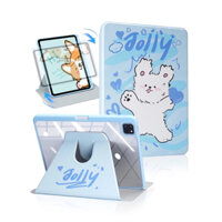 360° Ốp Lưng Xoay Cho iPad 9.7 Vỏ Máy Tính Bảng Hoạt Hình Acrylic Có Khay Bút Dễ thương