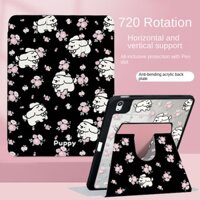 360 ° Xoay Acrylic Cho iPad Ốp Lưng Cho iPad Air4 Air5 10.9 gen9 gen8 gen7 2020 / 2021 Pro11 Nơ Graffiti Có Giá Đỡ Bút Cho Vỏ iPad