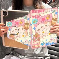 360 ° Xoay Acrylic Màu Trơn iPad Dành Cho iPad Air 1 Air (13inch) Air 4 Gen 9 Gen 6 Air 5 Air 2 Air 3 Gen 8 Gen 7 Gen 5 Gen 10 Air 6 Có Giá Đỡ Bút