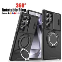 360°Vòng Xoay Cho Samsung Galaxy S25 Ultra S24 Ultra S23 Ultra S23 FE S20 FE S24 FE S24 PLUS A35 A55 5G A54 A15 Có Chân Đế Bảo Vệ Camera Len Vỏ Cứng Chống Sốc