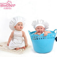 [3649 Bộ sưu tập người] Tạp dề mũ đầu bếp trẻ em Trăm ngày Mũ đầu bếp cho bé Chụp ảnh Quần áo đầu bếp nhỏ Chụp ảnh yy3.28