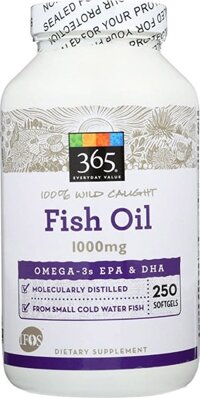 365 Fish Oil 1000mg 250 softgels