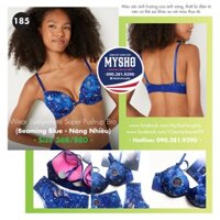 [36B/B80 - 185] Áo lót Victoria's Secret USA Nữ - Wear Everywhere Super Push-up Bra (Beaming Blue - Dòng Nâng Nhiều)