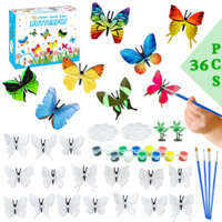 36Pcs/set DIY Painting Butterflies Hand-painted Paint Art Crafts Graffiti Pigment Set Kids Children Educational Toys