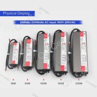 36w 60W 100W 150W 200W LED Driver DC 12V 24V IP67 Máy biến áp chiếu sáng chống nước cho đèn ngoài trời Nguồn điện VN8B3