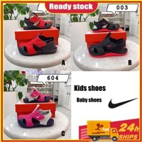 37 * Hàng có sẵn * Nike trẻ em baotou dép thông thường thoáng khí cho bé trai dép xỏ ngón dép trẻ em dép bé trai và bé gái cùng phong cách dép dép bé dễ thương giày tập đi cho bé