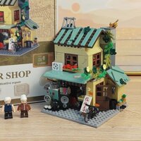 [3740 Bộ sưu tập người] Zhegao Mini Hạt Street View Cửa hàng bách hóa Mô hình xây dựng thành phố Bé trai Bé gái Lắp ráp giáo dục Khối xây dựng Đồ chơi 31209