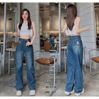 (38-70kg) Quần jean nữ retro ống suông CẠP CAO, CHẤT JEANS CAO CẤP mềm mịn dày dặn. MS 368, 369