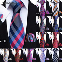 39 Màu Sắc Cổ Điển Nam Dây Buộc 8cm Màu Xanh Kẻ Sọc Chấm Kinh Doanh Cà Vạt Khăn Tay Tiệc Cưới Dây Buộc Bộ Gravatas