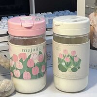 39 Nước Trà Tách Ống Hút Ly Cao Giá Trị Nữ Sinh Nhựa Công Suất Lớn Ấm Nước Hoa Tulip Ly