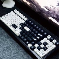 3B Hi Tuyến Đầu Tu Tiên Âm Dương Đen Trắng Xen Kẽ Pbt Nhiệt Thăng Hoa Văn Phòng Máy Móc Bàn Phím