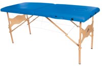 3B Scientific W60601B-1 Wood Basic Portable Massage Table, 550lbs Capacity, 25"-33" Adjustable Height, Blue