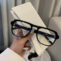 3BQA Margiela Women's Joint Glasses FrameMM011Black Frame Double Beam Face without Makeup Gadget Anti-Blue Light Glasses Frame for Men and Women