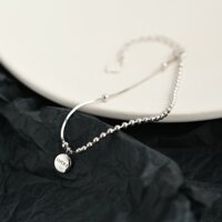 [3bQ_shop] Vòng lắc tay bạc 100% s925 không gỉ khắc lucky phong cách thời trang