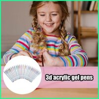 3d Acrylic Gel Bút 24 Màu Acrylic 3D Bút Nhanh Khô Mực Trường Văn Phòng Phẩm Viết Mịn Graffiti Bút Cho teaimvn
