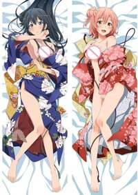 3D Anime Pillow Case Cover My Teen Romantic Comedy Snafu Too Cartoon Bedding Hugging Body Pillowcase Pretty Girl Yukinoshita Yukino Kimono Dress Up...