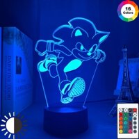 3d Ảo Ảnh Đèn Sonic The Hedgehog Nhiều Màu Sắc Đèn Ngủ Để Trang Trí Nhà Cửa Thoáng Mát Trẻ Em Phòng Ngủ Led Đèn Ngủ Sonic Hình