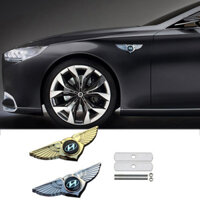 3d Cánh Kim Loại Phía Trước Xe Lưới Tản Nhiệt Quốc Huy Thân Thân Xe Miếng Dán Cho Xe Hyundai Accent Sonata Đá Reina Tucson