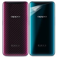 3D Carbon Lưng Bao Da Bảo Vệ Cho Oppo A3 A5/A59/A59S A57/A39 A39 A37 A77 f7 F3 F9 R9S Plus A7 Phía Sau Tấm Dán Bảo Vệ Màn Hình Không Kính