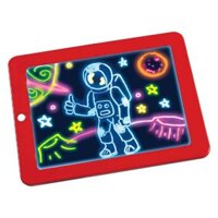 3D Drawing Board LED Writing Tablet Board For Plastic Creative Art With Pen Brush Children Clipboard Gift Set - Red