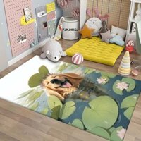 3d Golden Retriever Thảm In Hình Chó Có Tai Nghe Hoạt Hình Graffiti Phòng Khách Thảm Lối Vào Thảm Có Thể Giặt Thảm