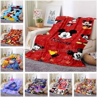 3d In Hình Chuột Mickey Chăn Disney Hoạt Hình Phim Sherpa Chăn Độc Đáo Khăn Trải Giường Ô Tô Mềm Mại Ấm Áp Mickey Minnie Pooh Little Donkey Cloud Chồn Lông Cừu Cắm Trại Tay Chăn Lông Cừu A111