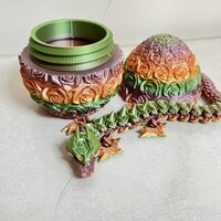 3d In Hoa Hồng Rồng Hồng Trứng Hoa Hồng Nhiều Khớp Di Chuyển Mô Hình Quà Tặng Đồ Chơi Trang Trí Gia Đình